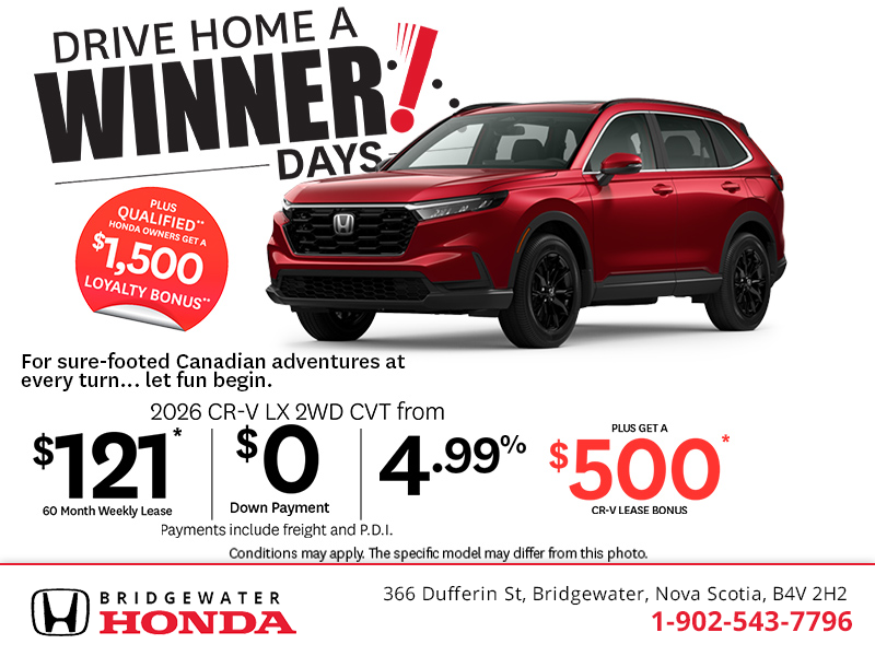 Get the 2026 Honda CR-V! 