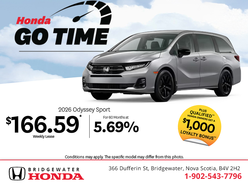 Get the 2026 Honda Odyssey! 