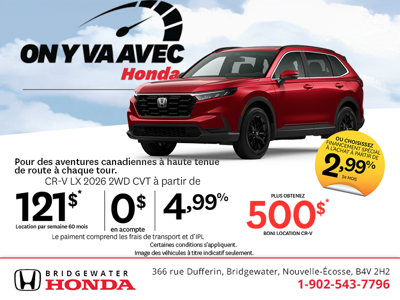 Obtenez le Honda CR-V 2026 !