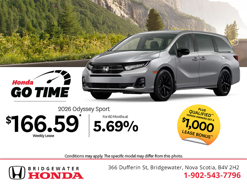 Get the 2026 Honda Odyssey! 