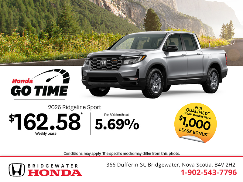 Get the 2026 Honda Ridgeline! 