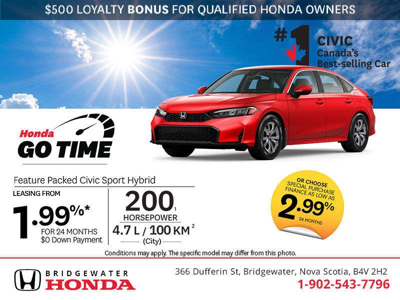 Get the 2026 Honda Civic Sport Hybrid! 