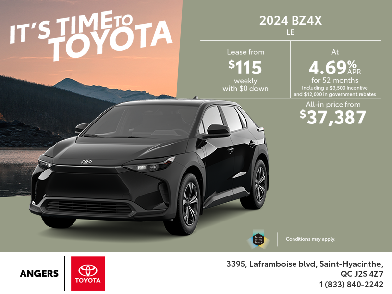 2024 Toyota BZ4X | Angers Toyota in Saint-Hyacinthe