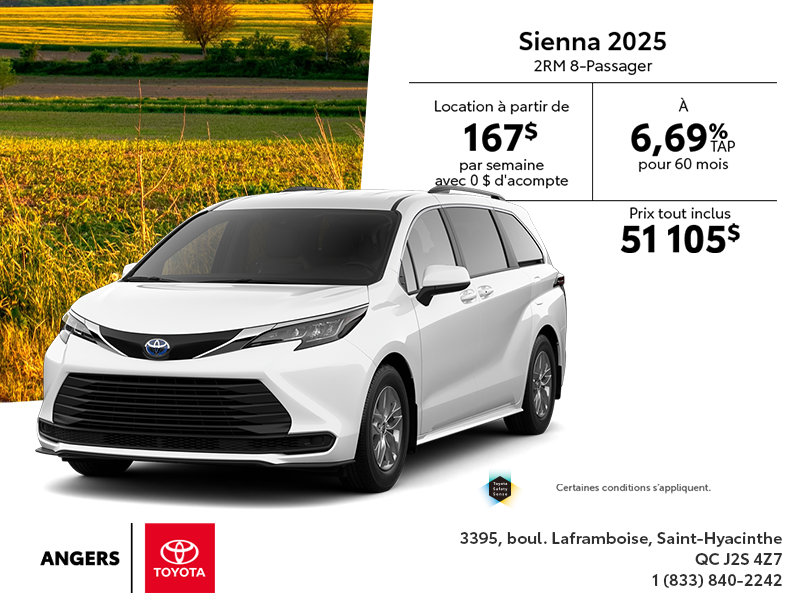 Toyota Sienna Hybride 2025