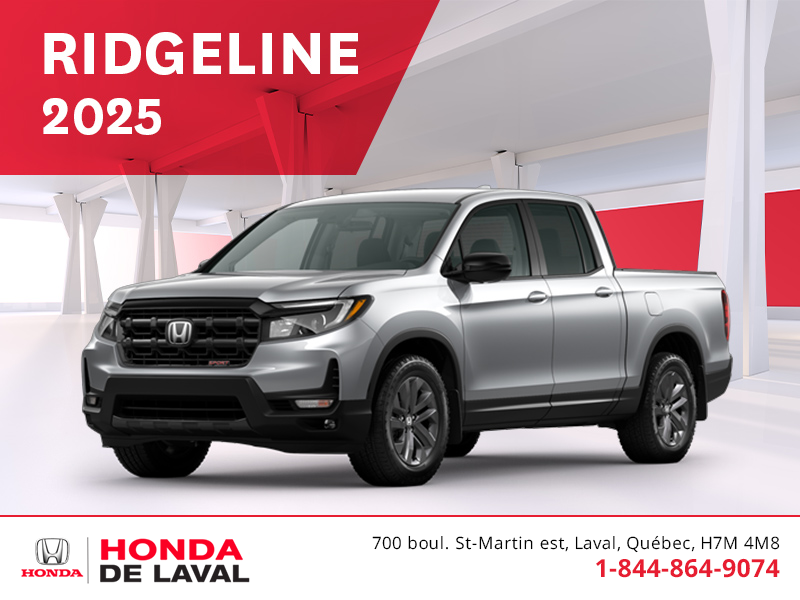 Obtenez le Honda Ridgeline 2025 !