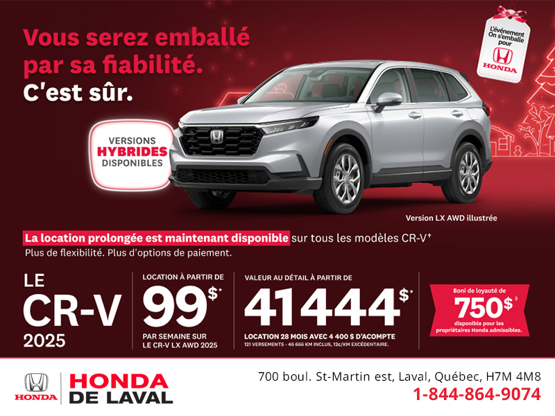 Obtenez le Honda CR-V 2025!