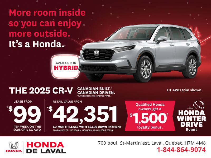 Get the 2025 Honda CR-V! 