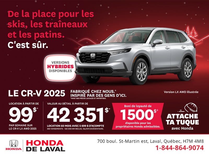 Obtenez le Honda CR-V 2025!