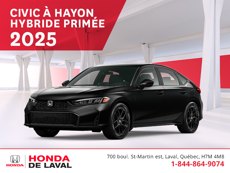 Obtenez le Honda Civic Hatchback 2025 !