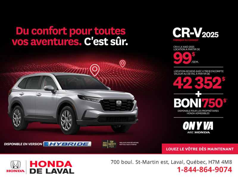 Obtenez le Honda CR-V 2025!