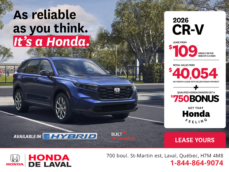 Get the 2026 Honda CR-V! 