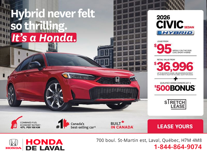 Get the 2026 Honda Civic Sedan Hybrid!