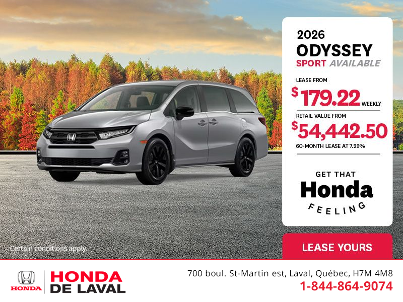 Get the 2026 Honda Odyssey!