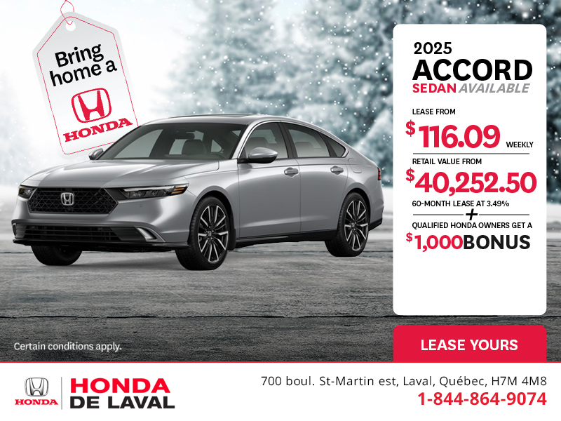Get the 2025 Honda Accord!