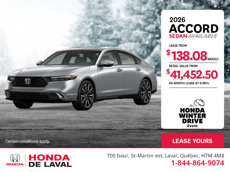 Get the 2026 Honda Accord!