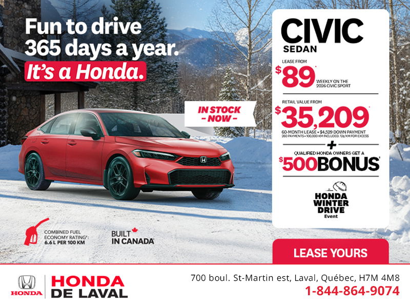 Get the 2026 Honda Civic Sedan! 