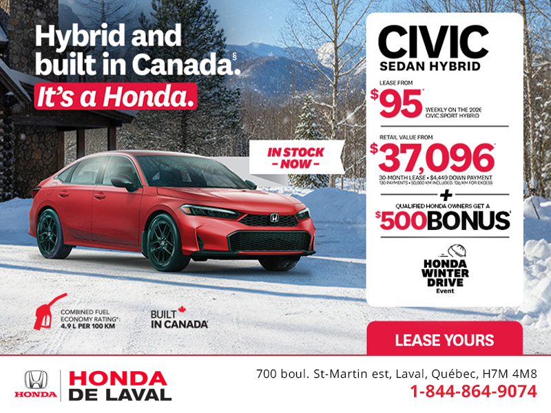 Get the 2026 Honda Civic Sedan Hybrid! 