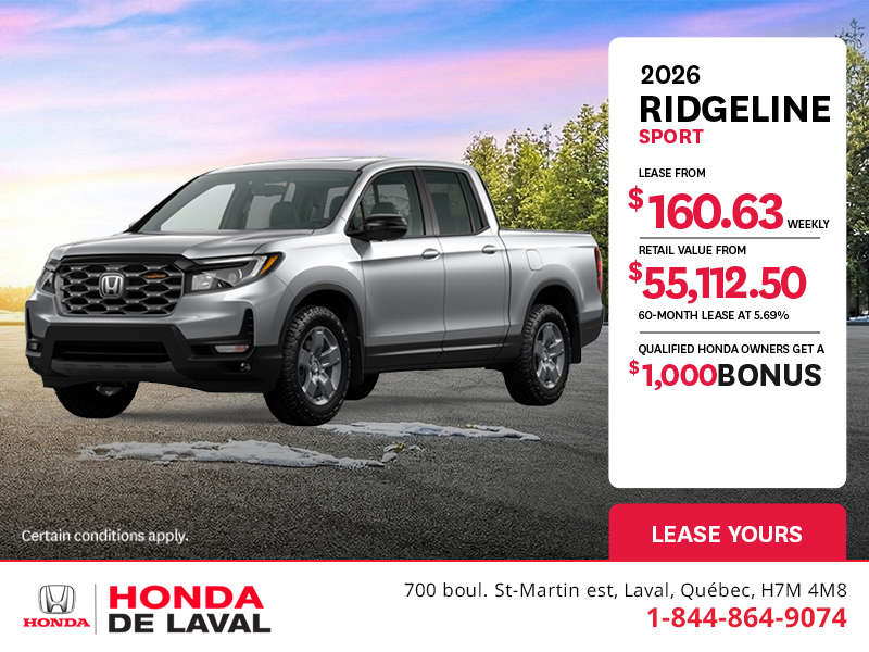 Get the 2026 Honda Ridgeline! 
