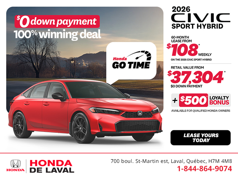 Get the 2026 Honda Civic Sedan Hybrid! 