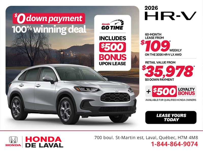 Get the 2026 Honda HR-V! 