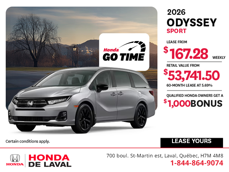 Get the 2026 Honda Odyssey! 