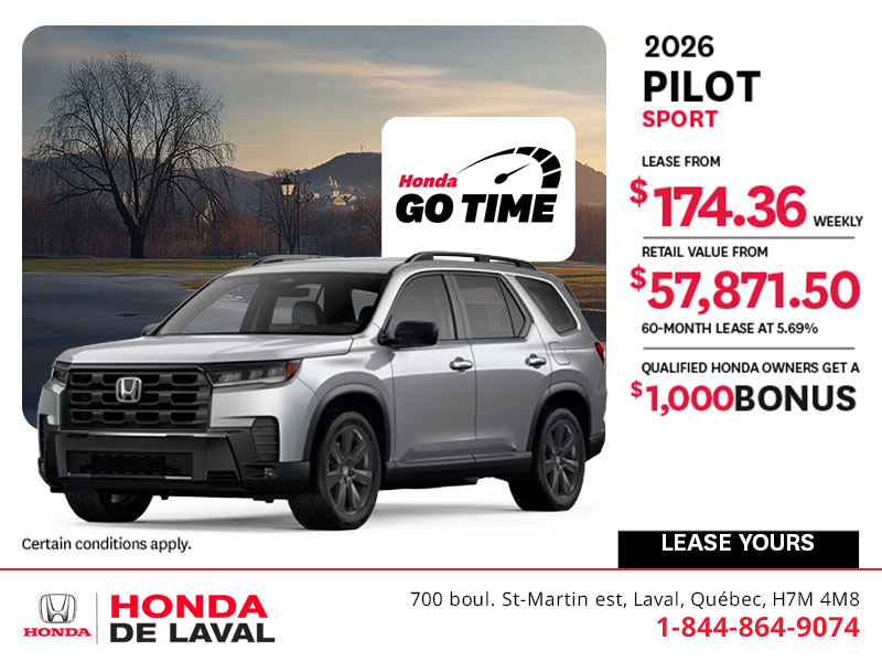 Get the 2026 Honda Pilot! 