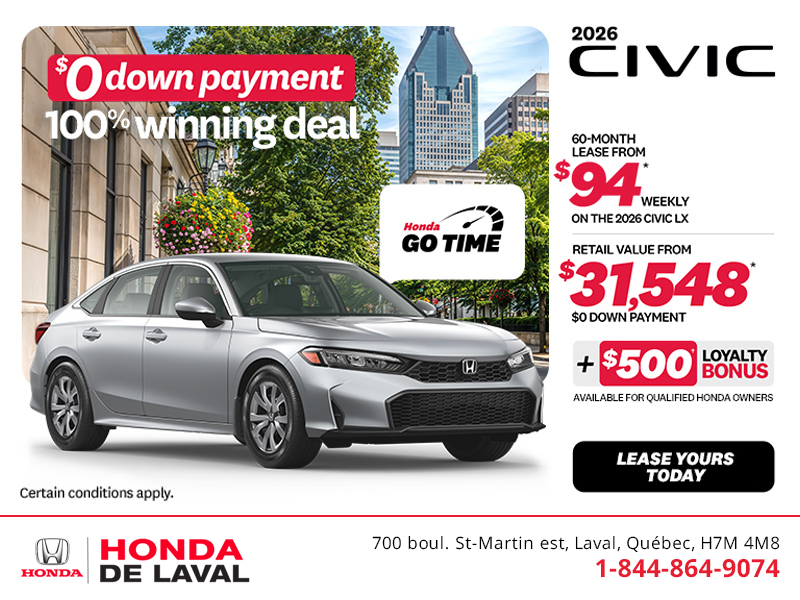 Get the 2026 Honda Civic! 