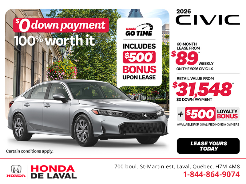 Get the 2026 Honda Civic! 