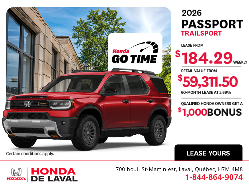 Get the 2026 Honda Passport! 