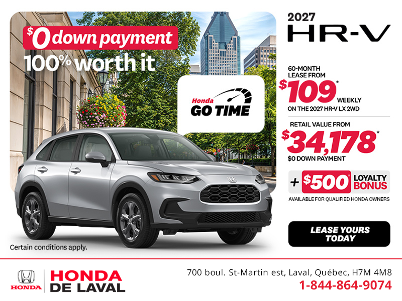 Get the 2027 Honda HR-V! 