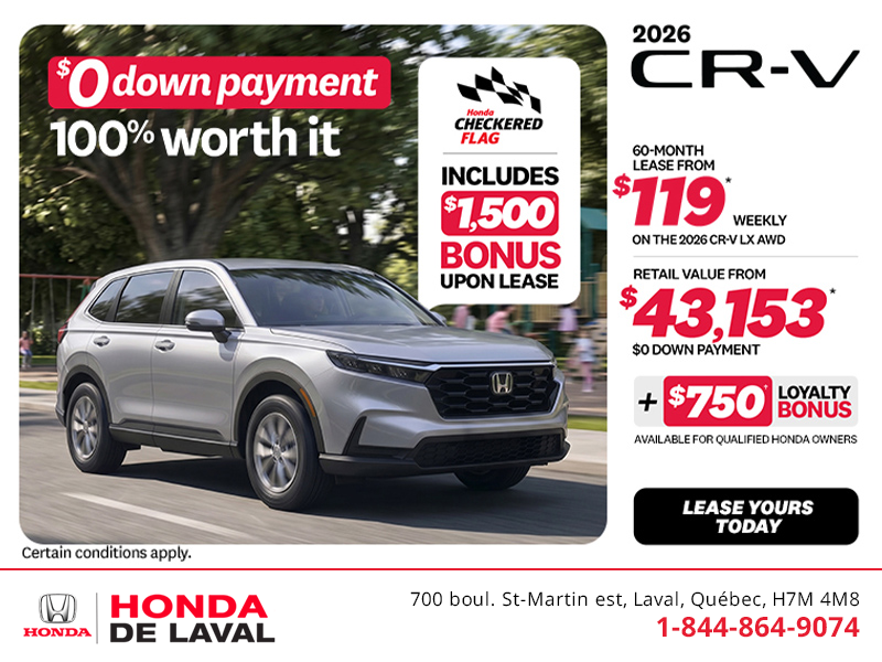 Get the 2026 Honda CR-V! 