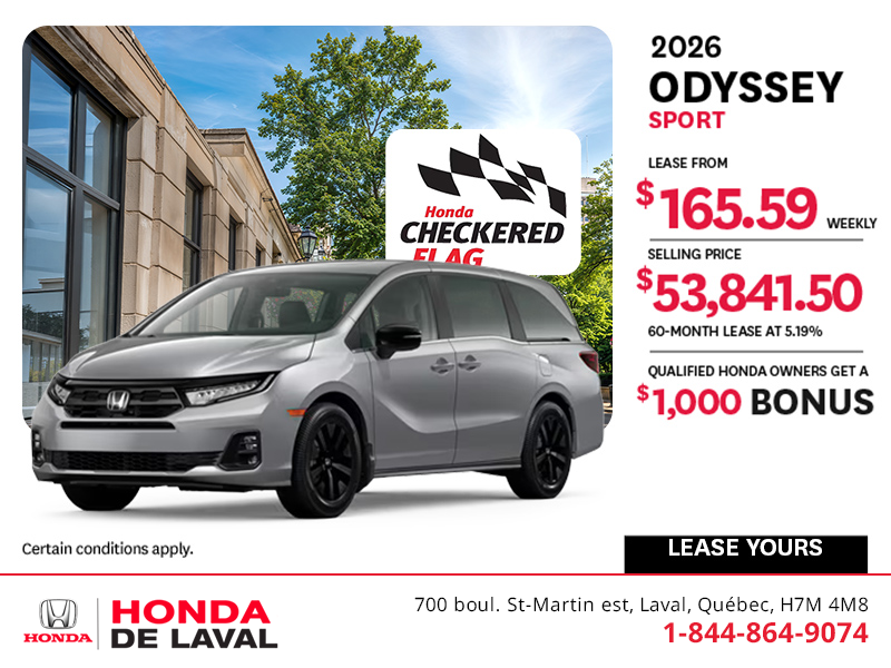 Get the 2026 Honda Odyssey! 