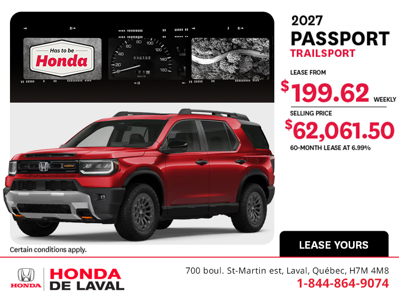 Get the 2027 Honda Passport! 