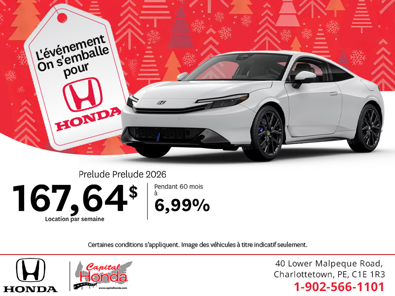 Obtenez la Honda Prelude 2026 !