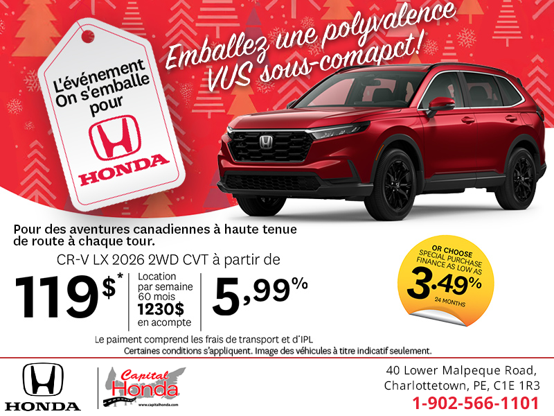 Obtenez le Honda CR-V 2026 !