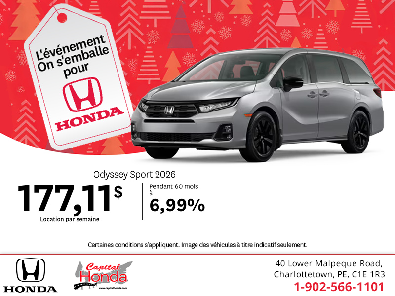 Obtenez le Honda Odyssey 2026 !