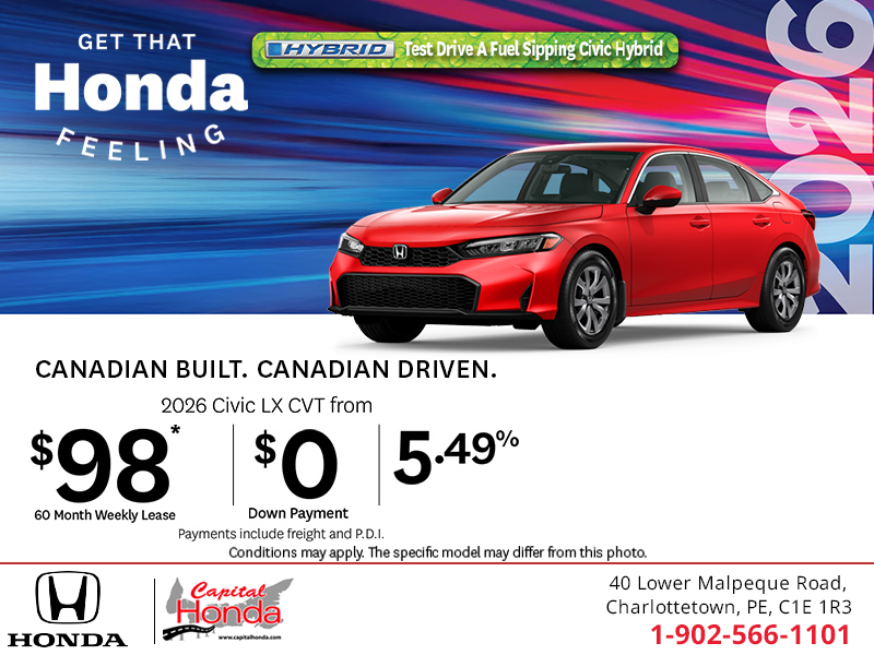 Get the 2026 Honda Civic!