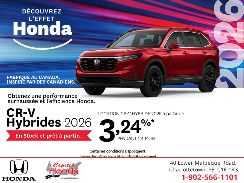 Obtenez le Honda CR-V hybride 2026 !	