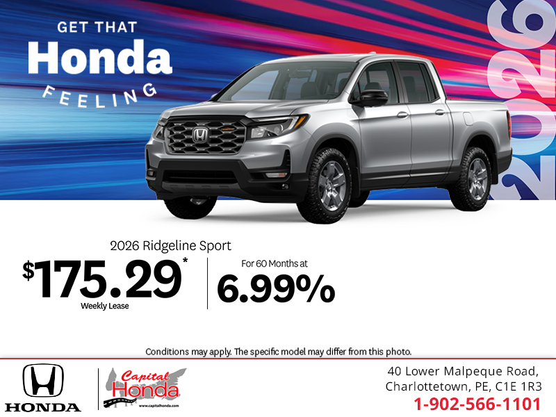 Get the 2026 Honda Ridgeline! 