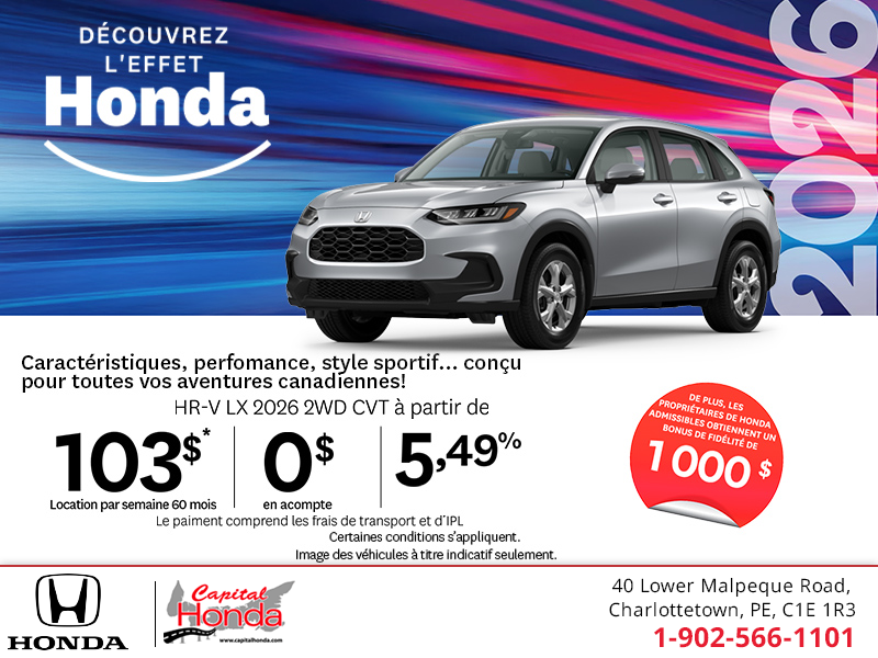 Obtenez le Honda HR-V 2026 !