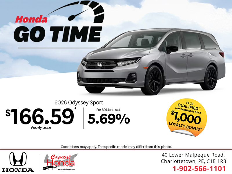 Get the 2026 Honda Odyssey! 