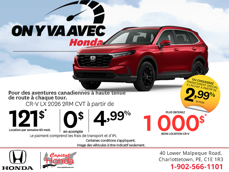 Obtenez le Honda CR-V 2026 !