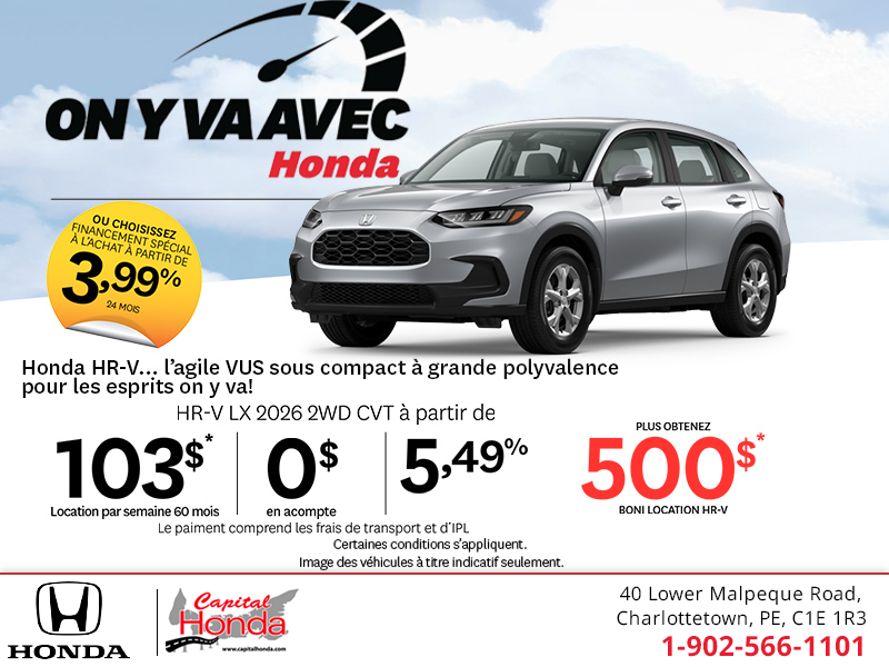Obtenez le Honda HR-V 2026 !