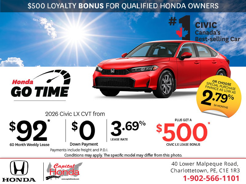 Get the 2026 Honda Civic!