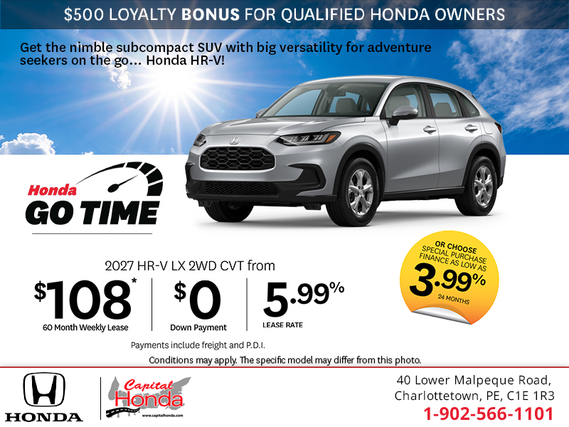 Get the 2027 Honda HR-V!