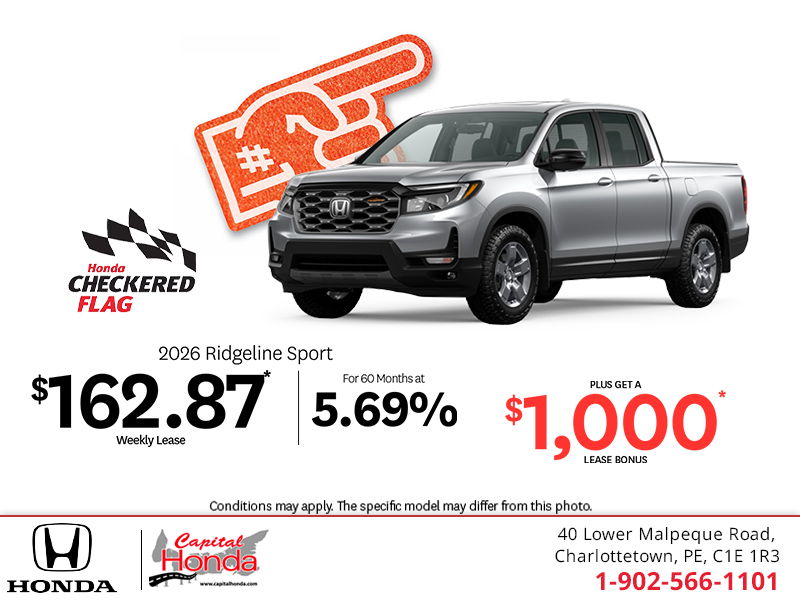 Get the 2026 Honda Ridgeline! 