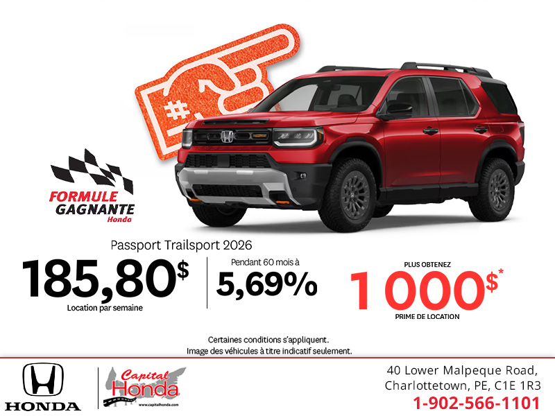 Procurez-vous la Honda Passport 2026 !
