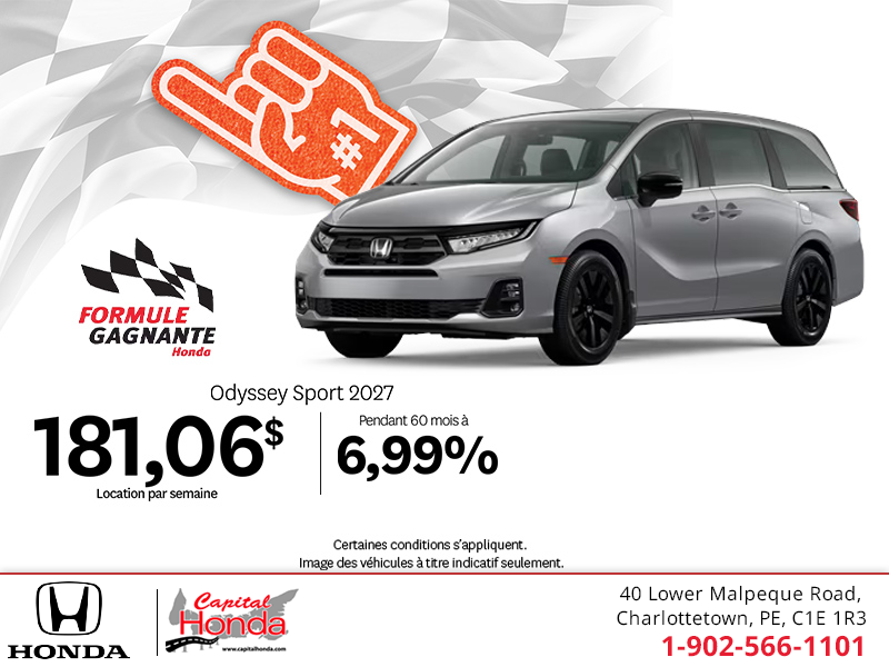 Obtenez la Honda Odyssey 2027 !