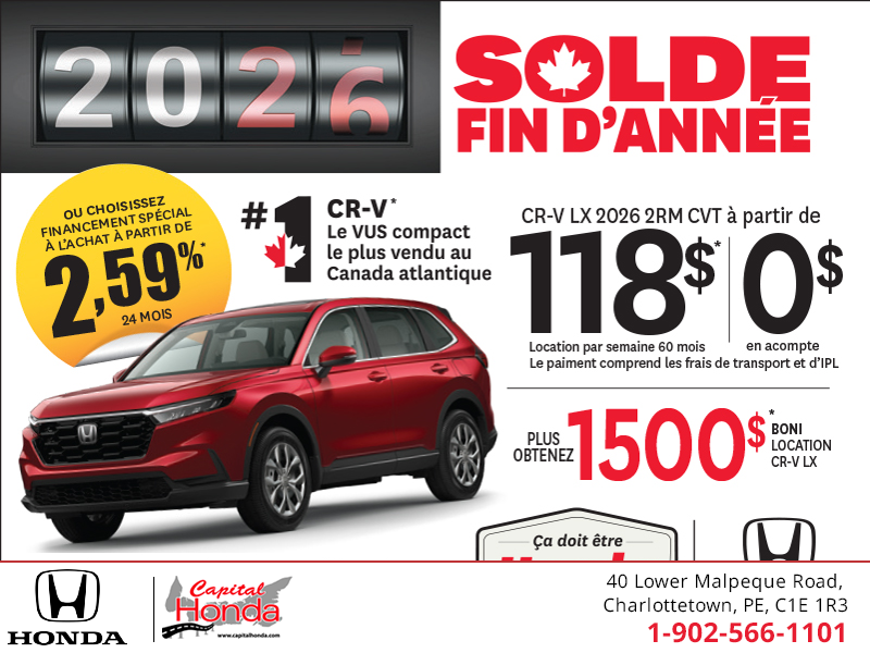 Obtenez la Honda CR-V 2026 !