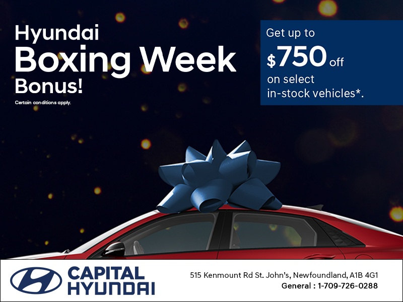 Hyundai Boxing week bonus Event.